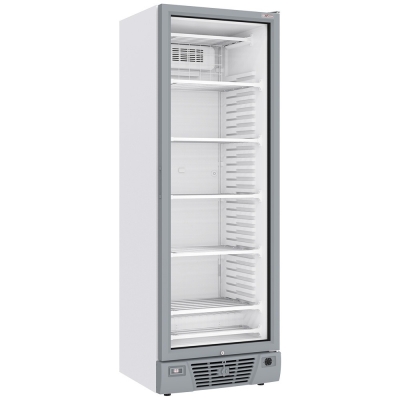 Vitrine ventilée négative vitrée 382 litres - 5 niveaux fixes - BLANCHE WR-39CS-WN